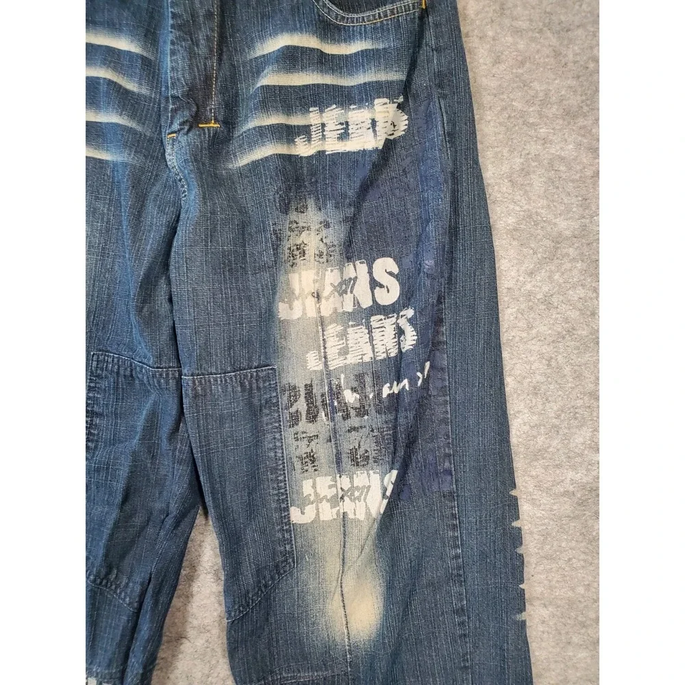 Vintage FUBU Jeans Mens Size 32x34 Blue Denim Skater Y2K Baggy Streetwear